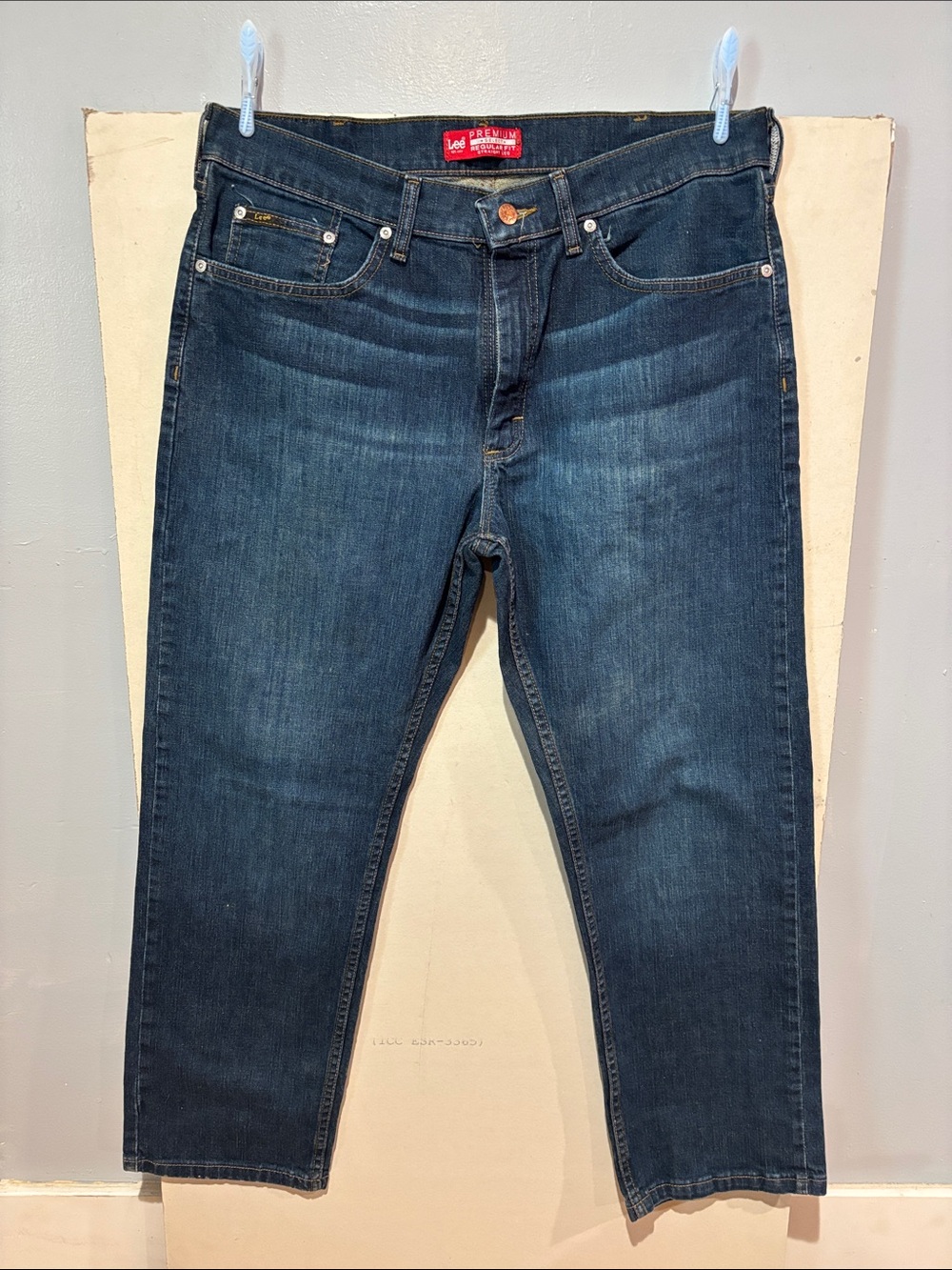 Lee Men’s Dark Blue Slim-Straight Jeans
